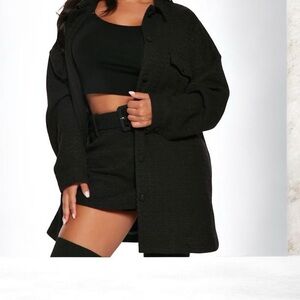 FN tweed oversized Blazer & skort set